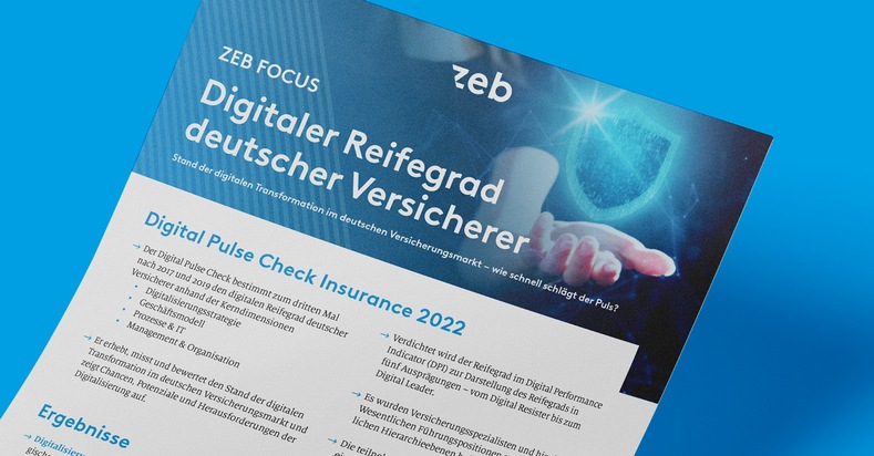 zeb consulting: zeb.digital pulse check Insurance 2022: Deutsche Versicherer werden immer digitaler
