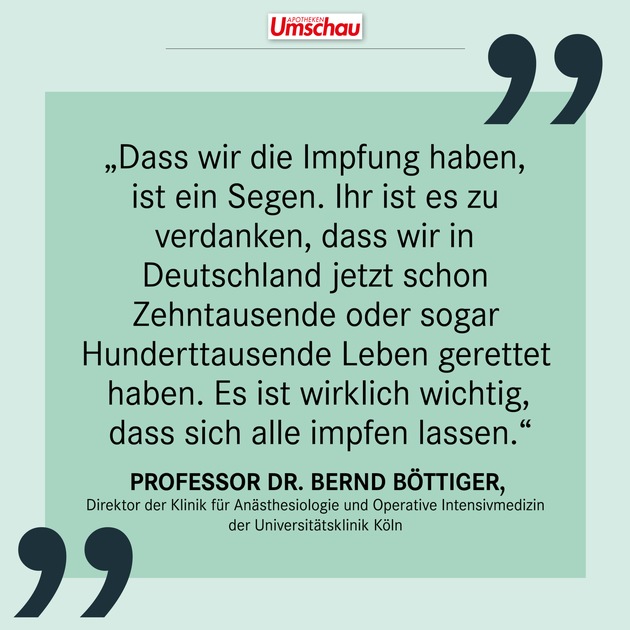 Corona: Aufrüttelnde Impf-Appelle aus den Intensivstationen / Die Apotheken Umschau veröffentlicht Statements namhafter Expert:innen - auf Social Media unter #Impfappell und im Magazin ab 15. Oktober