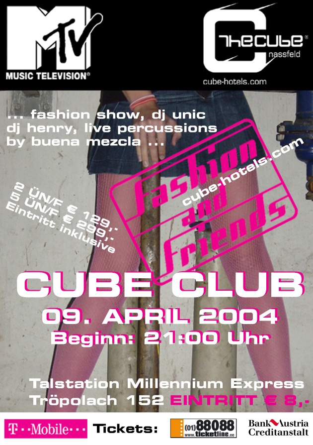 MTV Fashion &amp; Friends Show am 09.04.2004 zu Gast @ The Cube Nassfeld