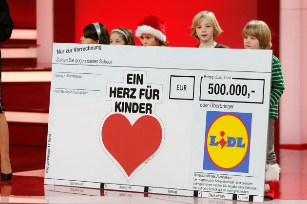 Lidl spendet 500.000 EURO an &quot;Ein Herz für Kinder&quot;