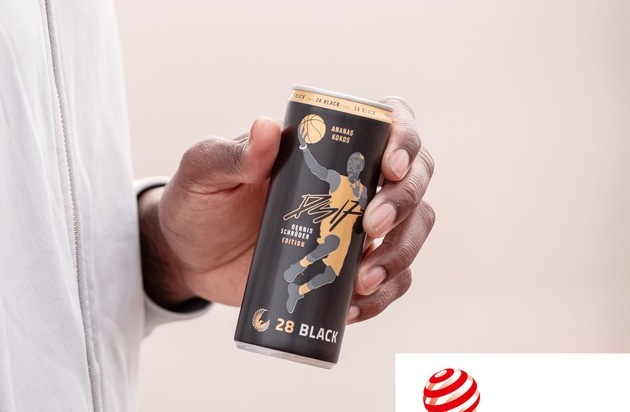 28 BLACK: Auf dem Siegertreppchen: 28 Black / Die Dennis Schröder Special Edition Dose mit dem neuen Geschmack Ananas Kokos von 28 Black gewinnt Red Dot Award