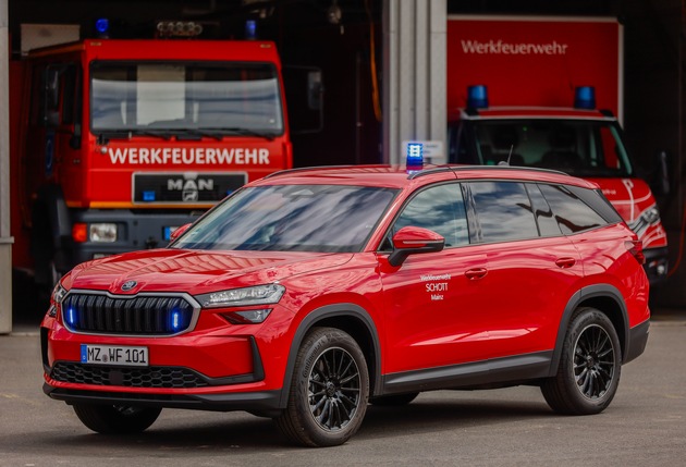 Škoda Kodiaq jetzt auch als Sonderfahrzeug für Polizei und Feuerwehr im Einsatz