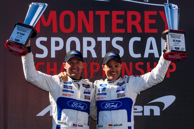 Der Ford GT gewinnt das IMSA-Rennen in Laguna Seca mit Dirk Müller und Joey Hand am Steuer