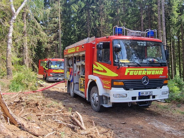 POL-HM: Erneuter Brandausbruch im Wald bei Osterwald