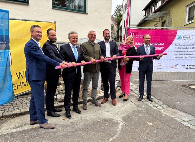 Gemeinsame Pressemitteilung zum Spatenstich Glasfaserausbau der Landeshauptstadt Stuttgart, der Deutschen Telekom AG und der Gigabit Region Stuttgart