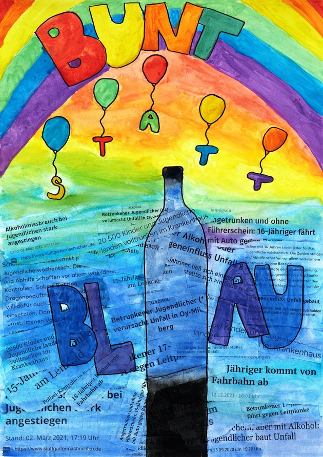„bunt statt blau“: Schüler im Landkreis Oberspreewald-Lausitz gewinnen Plakatwettbewerb in Brandenburg