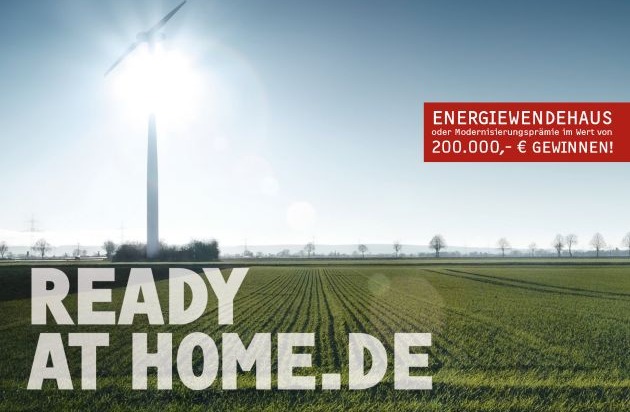 STIEBEL ELTRON: STIEBEL ELTRON startet Kampagne "Ready at Home" / Gewinnspiel: Energiewendehaus oder 200.000 Euro gewinnen (BILD)