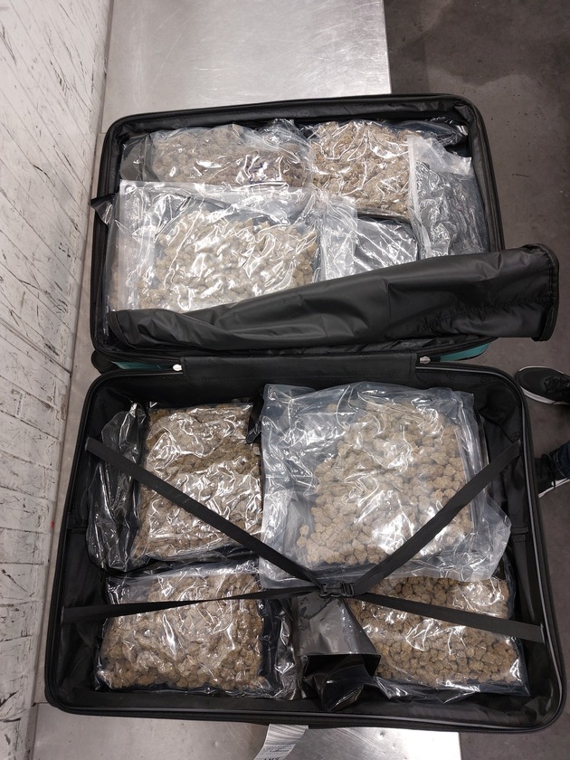 HZA-M: 70 Kilogramm Marihuana im Reisegepäck - Rauschgift bei Röntgenkontrolle entdeckt