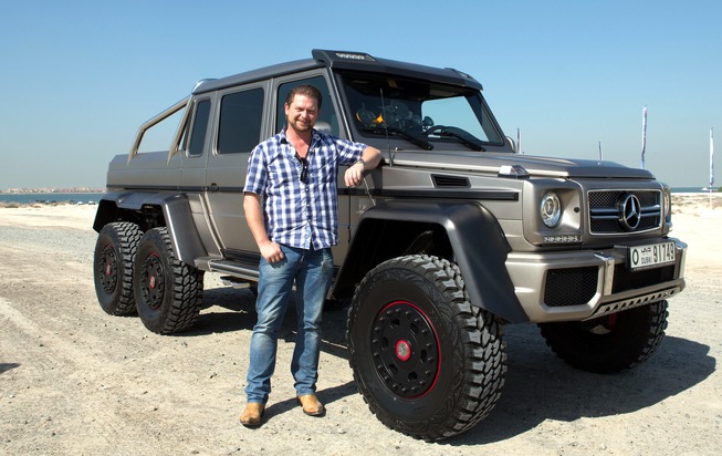 Deutschland-Premiere: Det Müller testet den Mercedes G63 AMG 6x6 / &quot;Strietzel&quot; Stuck vs. GRIP-Moderatoren / Deutschlands schnellster Elvis-Imitator / Sonntag, 9. Februar 2014, um 18:00 Uhr bei RTL II