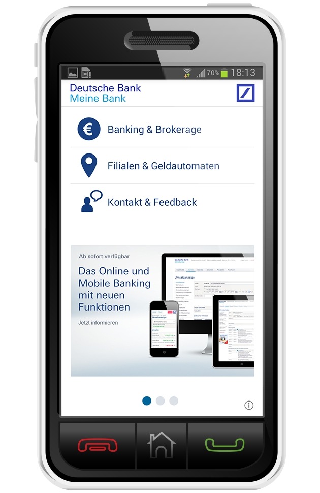 Deutsche Bank App &quot;Meine Bank&quot; für alle Smartphones und Tablets (FOTO)