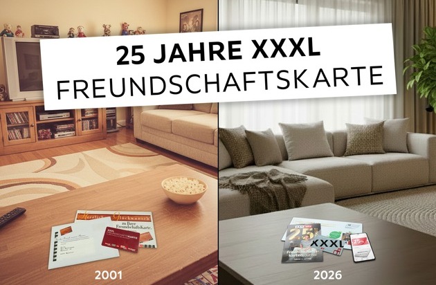 XXXLutz Deutschland: Seit 25 Jahren im Einsatz: XXXLutz feiert Jubil&auml;um seiner Freundschaftskarte