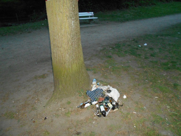 POL-HL: HL-St. Gertrud-Stadtpark   /
Abfallvermeidung sieht anders aus- Polizei ermittelt