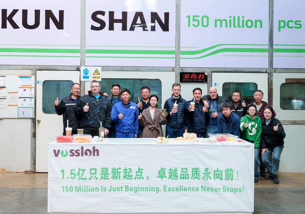 Vossloh-Werk Kunshan erreicht Meilenstein von 150 Millionen produzierten Spannklemmen