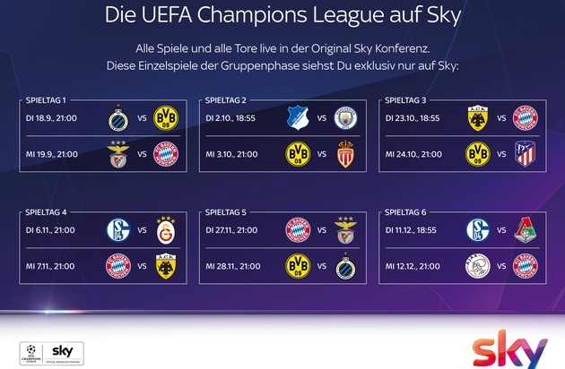 Europaische Fussballfeste In Der Neuen Uefa Champions League Exklusiv Bei Sky Die Presseportal