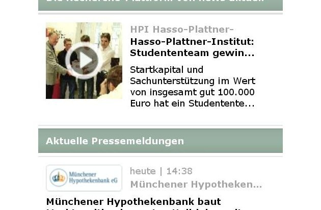news aktuell GmbH: Presseportal.de jetzt auch als Android-App / dpa-Tochter news aktuell baut Präsenz im mobilen Web aus (BILD)