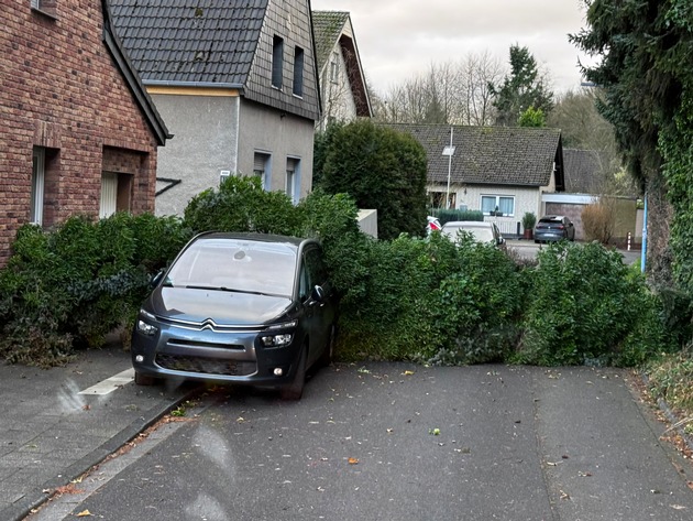 FW Bergheim: Mehrere Sturmeinsätze für die Feuerwehr Bergheim Sieben Einsätze im Stadtgebiet - Bäume auf Fahrzeuge gestürzt