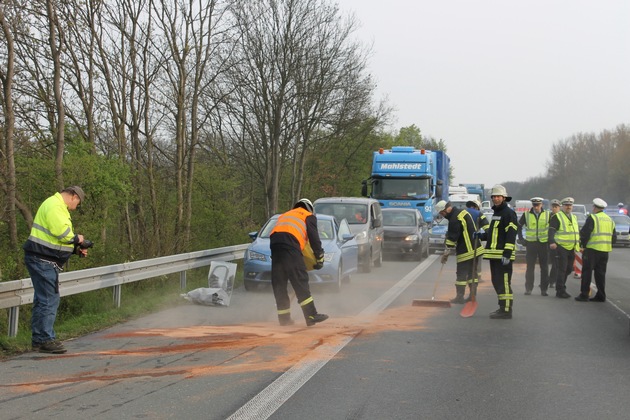 FW-WRN: Verkehrsunfall auf der Bundesautobahn 1