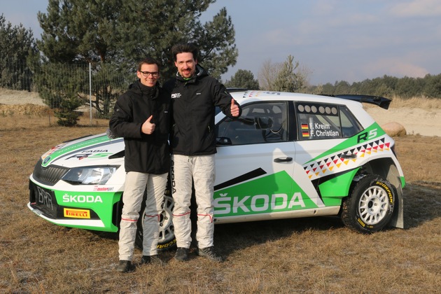 &apos;Tanz auf dem Vulkan&apos; für SKODA Rallye-Champions Kreim/Christian zum EM-Auftakt (FOTO)