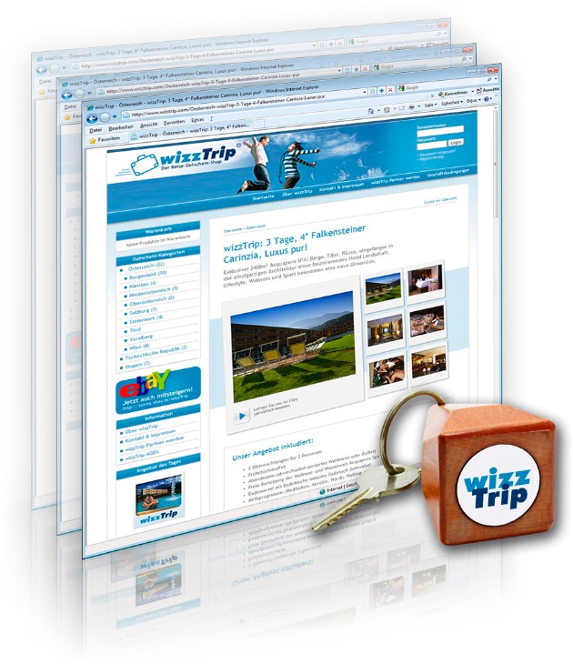 www.wizztrip.com - nach dem eBay-Shop folgt nun der Vertrieb von
Hotelgutscheinen auch über das eigene Portal