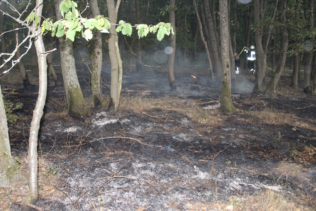 POL-PDKL: Weidefläche brennt - Feuer von PKW ausgegangen