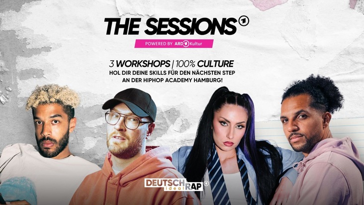 „The Sessions – powered by ARD Kultur“: Start der bundesweiten Workshop-Tour mit „Deutschrap ideal“ in Hamburg