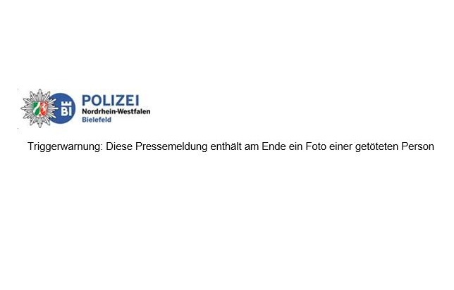 POL-BI: 2. Gemeinsame Presseerklärung der Staatsanwaltschaft Detmold und der Polizei Bielefeld zum Auffinden einer leblosen männlichen Person in Blomberg - Öffentlichkeitsfahndung mit Bild