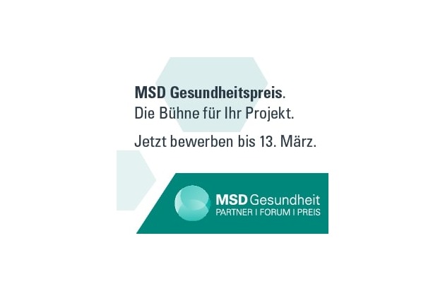 Förderung innovativer Versorgungslösungen / MSD Gesundheitspreis 2019: Jetzt bewerben
