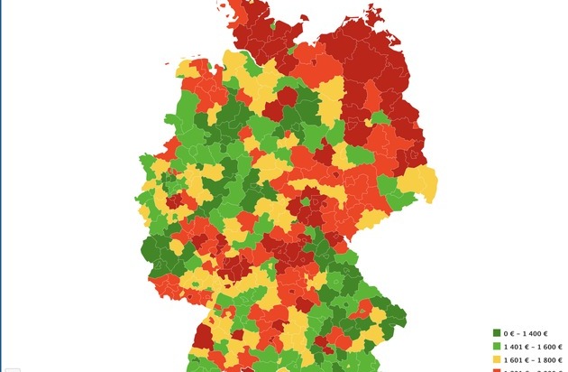 Stromauskunft.de: Das kostet Strom aktuell in Deutschland / Atlas für Strompreise zeigt regionale Strompreise und Preisunterschiede für Bundesländer, Landkreise und Städte an.