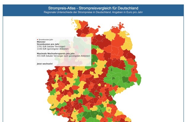Stromauskunft.de: Strompreise: Das kostet Strom für Neukunden in Deutschland