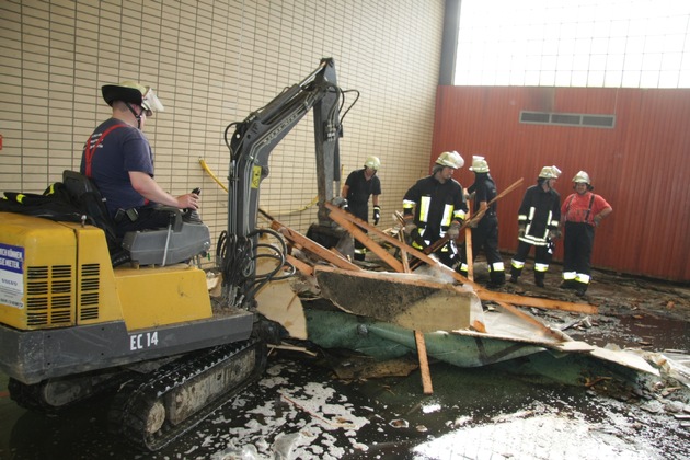 FW-E: Feuer in der Turnhalle des Carl-Humann-Gymnasiums in Essen-Steele, Fortschreibung