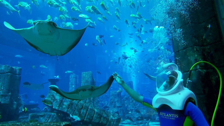 Einzigartiger Spaziergang unter Wasser: Das Atlantis, The Palm lockt mit dem tiefsten Aquatrek-Erlebnis der Welt