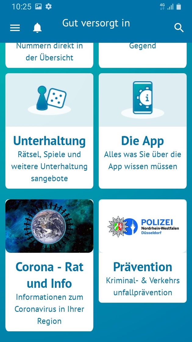 POL-D: Neue Wege bei der Präventionsarbeit: Polizei Düsseldorf informiert ältere Menschen über die App &quot;Gut versorgt in Düsseldorf&quot; - Aktuelle Betrugswarnungen direkt aufs Handy