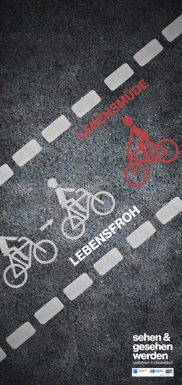 POL-D: &quot;lebensfroh - lebensmüde&quot; - &quot;geparkt - versagt&quot;    Kooperationspartner kündigen im Rahmen der Fahrradkampagne &quot;sehen &amp; gesehen werden&quot; Schwerpunktaktionen gegen &quot;Geisterradler&quot; und &quot;Radwegparker&quot; an