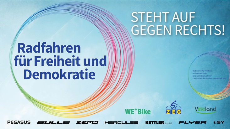 ZEG Zweirad Einkaufs Genossenschaft eG: STEHT AUF GEGEN RECHTS! / Radfahren für Freiheit und Demokratie