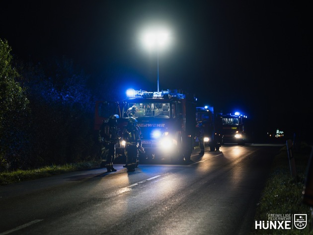 FW Hünxe: Drei Einsätze in der Silvesternacht und am Neujahrstag