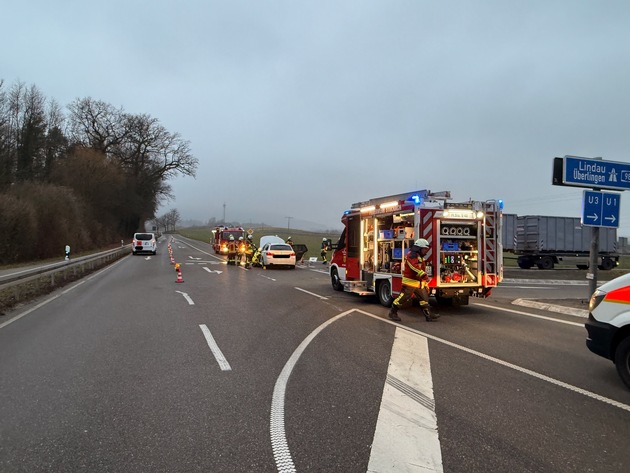 FW Stockach: Verkehrsunfall mit mehreren beteiligten Fahrzeugen