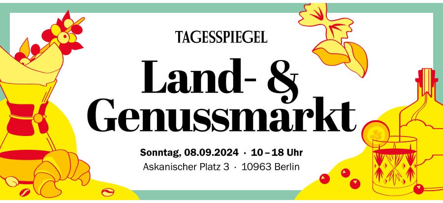 Veranstaltungsankündigung: Tagesspiegel Land- und Genussmarkt am 8. September