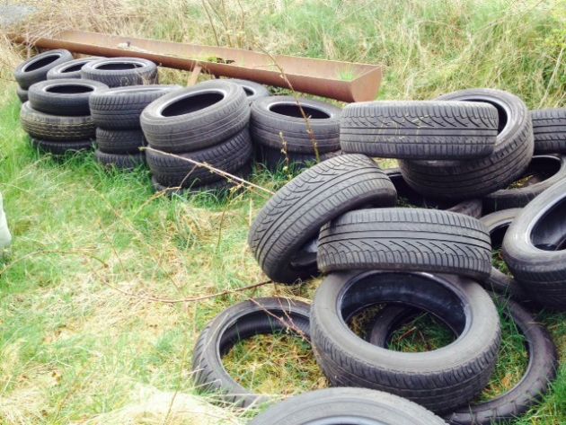 POL-FL: Löwenstedt - Illegal Reifen auf einer Koppel entsorgt