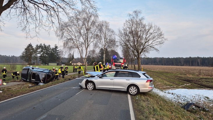 FW Südheide: Schwerer Auffahrunfall auf der K17 zwischen Unterlüß und Lutterloh