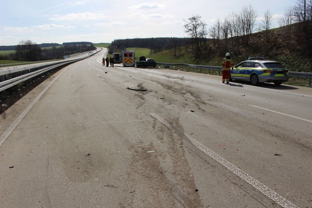 API-TH: Mehrere verletzte Personen nach Unfall auf der Autobahn 9