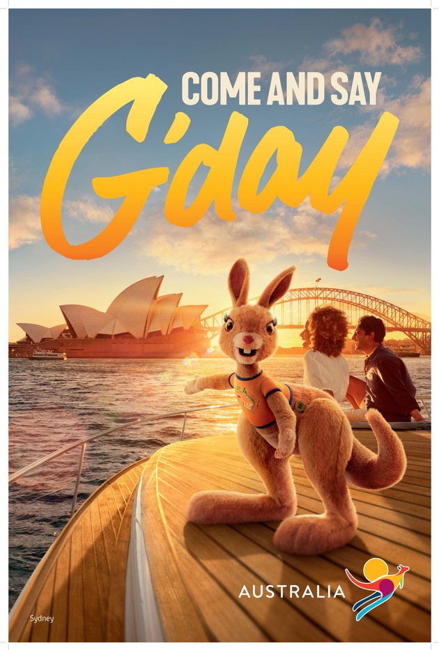 Australiens neuer Kurzfilm G&#039;day lädt Reisende zu einem Come and Say G&#039;day ein / In den Hauptrollen: Rose Byrne und Will Arnett / Weltpremiere online: 20. Oktober 2022