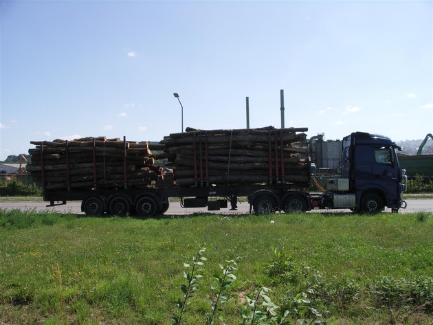 POL-PPTR: Polizei stoppt überladenen Holztransport und einen zu langen Lkw-Zug auf der A-1