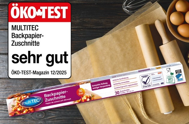 NORMA: Weitere Bestnote im Dezember bei ÖKO-TEST: Backpapier-Zuschnitte der NORMA-Eigenmarke MULTITEC überzeugen auf ganzer Linie / Testsieger-Qualität zum Discount-Preis