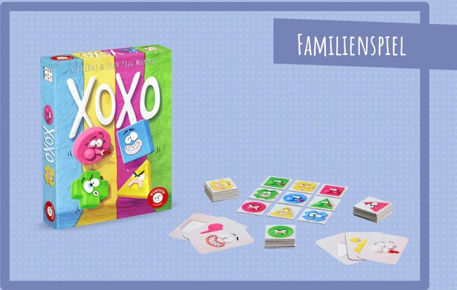 Xoxo: Tic-Tac-Toe mit geheimer Mission - Quietschbuntes Ratespiel für Familien von Piatnik