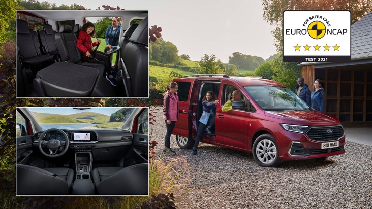 Ford-Werke GmbH: Neuer Ford Tourneo Connect erhält 5-Sterne-Bewertung von Euro NCAP - fast zeitgleich zu seinem Produktionsstart