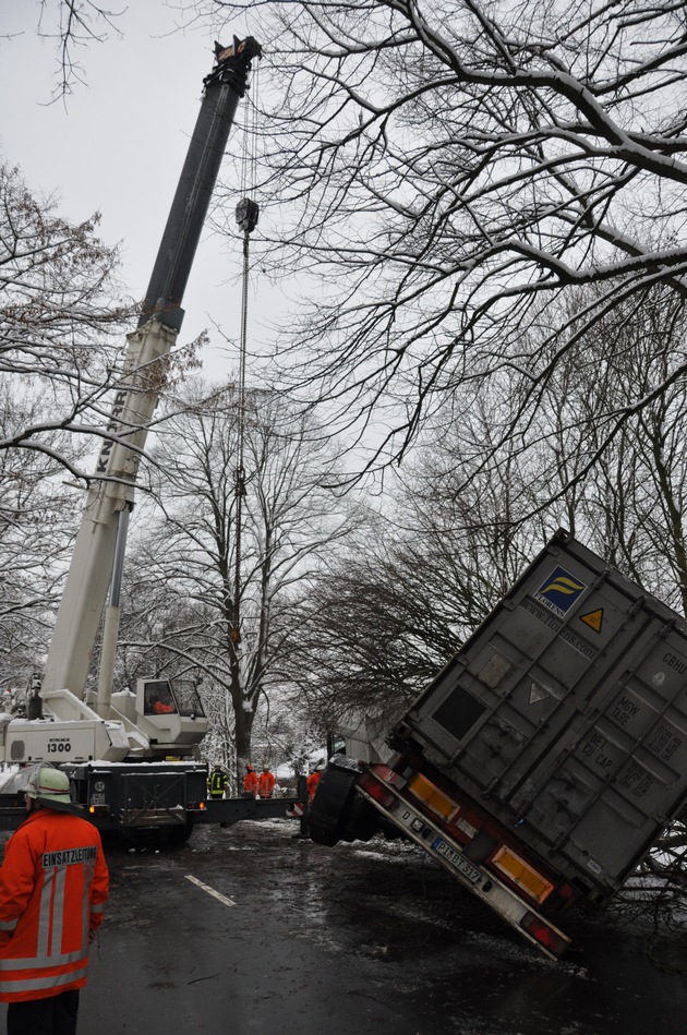 POL-WL: Lkw auf B75 gedreht