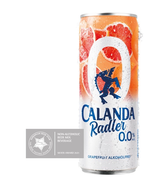 Erfolg für Schweizer Braukunst: Silber für Calanda Radler 0.0 Grapefruit