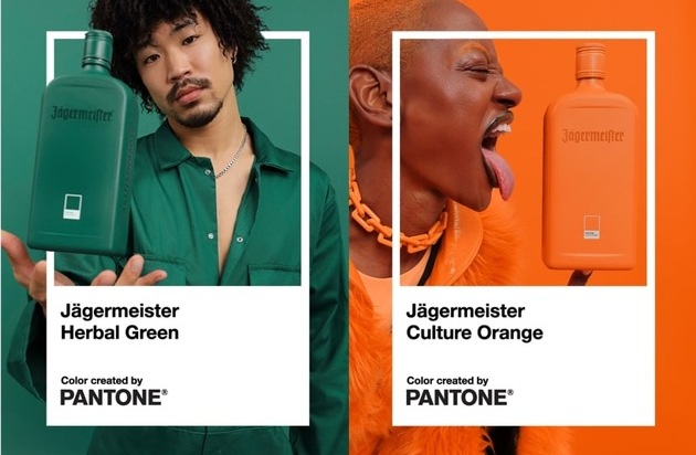 Jägermeister definiert Markenfarben mit Farbsystem- Ikone Pantone® und präsentiert Limited Design-Packs in Herbal Green und Culture Orange