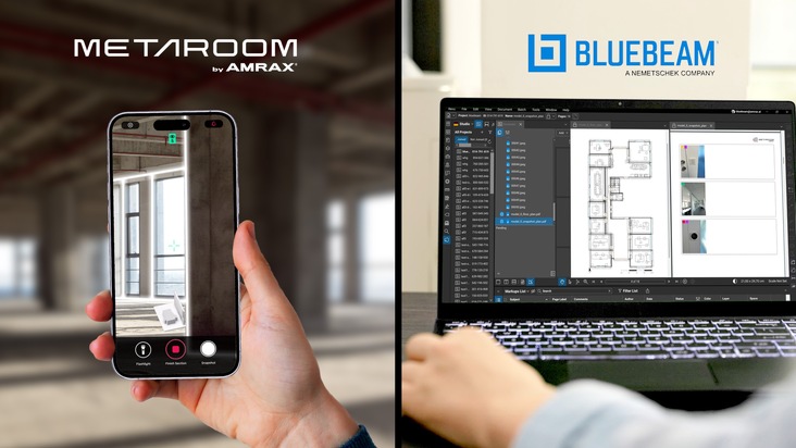 Scanbasierte Grundrisse direkt in PDF-Workflows integriert: Metaroom gibt Kooperation mit Bluebeam bekannt