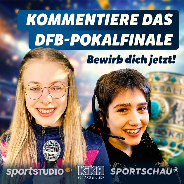 KiKA, ARD-Sportschau und ZDF-Sportstudio machen DFB-Pokalfinale der Frauen und M&auml;nner zum Erlebnis f&uuml;r Kinder / Live-&Uuml;bertragungen auf kika.de und in der KiKA-App / Bis 12. April 2026 bewerben